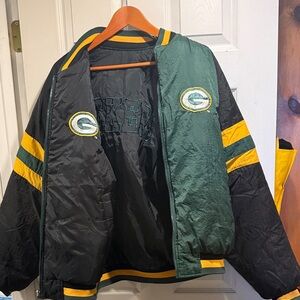 Chalk line Green Bay Packers Insulated puffer/bomber jacket